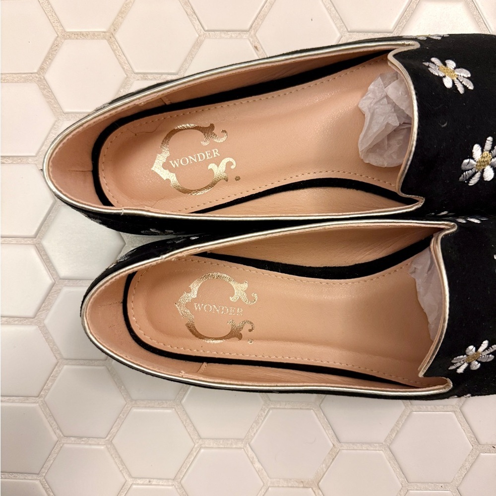 C. Wonder Black Daisy Loafers 7.5 NIB - Picture 4 of 7